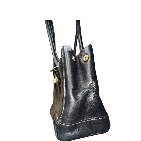 Coach Madeline Multi-Pocket Satchel – Black Leather, Gold Hardware - Picture 7 of 9